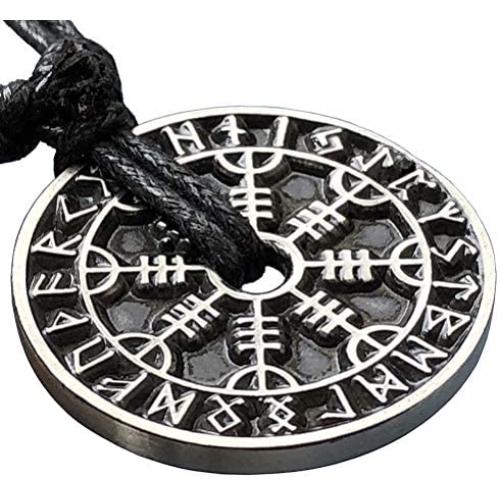 Nordic Coin Icelandic Viking Jewelry Helm of awe Terror Rune Pewter Mens Pendant Norse Necklace Protection Amulet Lucky Charm Safe Travel Medallion Power Victory Talisman for men w Adjustable Cord Nordic Coin Icelandic Viking Jewelry Helm of awe Terror Rune Pewter Mens Pendant Norse Necklace Protection Amulet Lucky Charm Safe Travel Medallion Power Victory Talisman for men w Adjustable Cord