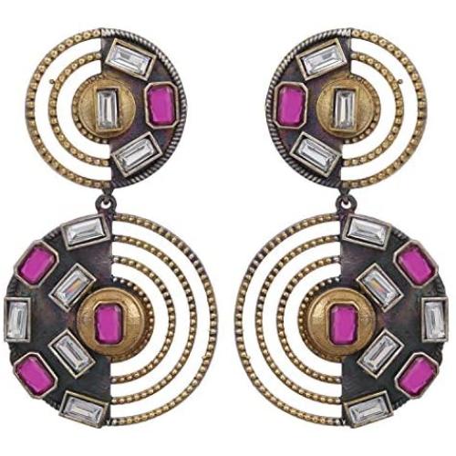 Aheli Afghani Tribal Antique Oxidised Indian Traditional Bollywood Dangle Drop Earrings for Women Girls Jewelry