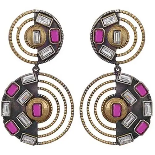 Aheli Afghani Tribal Antique Oxidised Indian Traditional Bollywood Dangle Drop Earrings for Women Girls Jewelry Aheli Afghani Tribal Antique Oxidised Indian Traditional Bollywood Dangle Drop Earrings for Women Girls Jewelry