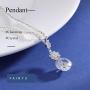 Fairyu Womens Wedding Crystal Teardrop Pendant Necklace Earrings Dangle Set Silver Plated Rhinestone Bridal Necklaces Earrings Drop Bridal Jewelry for Party Prom Pageant