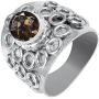 Orchid Jewelry 1.75 Ctw 9X7mm Natural Oval Brown Smoky Quartz Brass Ring For Women | Fashion Ring For Girls | Nickel Free Beautiful and Stylish Birthday Gift For Her