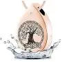 LYFML Teardrop Cremation Jewelry Urn Necklace for Ashes Engraved Tree of Life, Memorial Pendant Made of Titanium Steel, Support for Customization LYFML Teardrop Cremation Jewelry Urn Necklace for Ashes Engraved Tree of Life, Memorial Pendant Made of Titanium Steel, Support for Customization