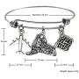 JJTZX State Bangle U.S. Map Charm Expandable Travel Bracelet Long Distance Relationship Gift Best Friends Bracelet