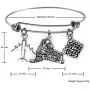 JJTZX State Bangle U.S. Map Charm Expandable Travel Bracelet Long Distance Relationship Gift Best Friends Bracelet