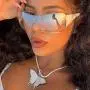 Gangel Butterfly Silver Glittering Necklace Butterfly Totem Pendant Exquisite Choker Tennis Chain Fashion Jewelry for Prom Party Ball Dating for Women and Girls Gangel Butterfly Silver Glittering Necklace Butterfly Totem Pendant Exquisite Choker Tennis Chain Fashion Jewelry for Prom Party Ball Dating for Women and Girls