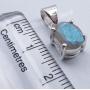 SilverStarJewel 925 Sterling Silver Labradorite Necklace Pendant 1.8 cm Gems Jewelry