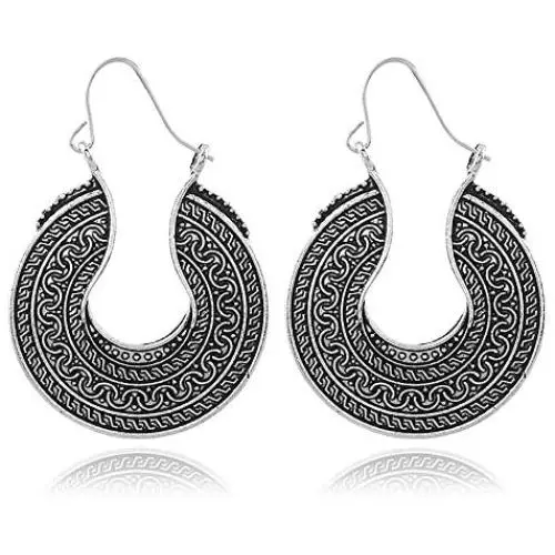 Vintage Gypsy Tribal Ethnic Hollow Dangle Hoop Earrings for Women and Girl, Lightweight Boho Indian Geometry Drop Earrings Fashion Jewelry Vintage Gypsy Tribal Ethnic Hollow Dangle Hoop Earrings for Women and Girl, Lightweight Boho Indian Geometry Drop Earrings Fashion Jewelry