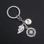 WUSUANED Broken Heart Best Friends Pinky Promise Compass Keychain Set Friendship Gift Jewelry