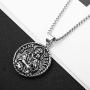 AsAlways Saint Joseph Necklace Stainless Steel Catholic Patron Saints Medal Jewelry, Traveler Medallion Blessings Gift