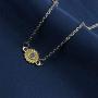 Small Sunflower Choker Necklace Cute Silver You are My Sunshine Vintage Pendant Jewelry Handmade Birthday Gifts for Mom Women Daughter Garden Daisy Sun Flower