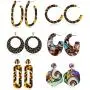 6 Pairs Exquisite Geometric Retro Acrylic Earrings Fashion Bohemian Statement Earrings Mottled Resin Drop Earring Jewelry for Women Girls 6 Pairs Exquisite Geometric Retro Acrylic Earrings Fashion Bohemian Statement Earrings Mottled Resin Drop Earring Jewelry for Women Girls
