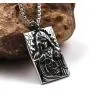 Demon Skull Necklace for Men, Skull Cross Pendant Necklace with 23.6” Chain, Masked Goddess Skull Cameo Necklace, Gothic Cross Skull Tag Necklace, Punk Skull Jewelry Gift for Men Boys Demon Skull Necklace for Men, Skull Cross Pendant Necklace with 23.6” Chain, Masked Goddess Skull Cameo Necklace, Gothic Cross Skull Tag Necklace, Punk Skull Jewelry Gift for Men Boys
