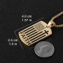 HZMAN American Flag Patriotic Cross Dog Tag Religious Faith Jewelry Pendant Necklace