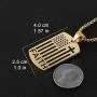 HZMAN American Flag Patriotic Cross Dog Tag Religious Faith Jewelry Pendant Necklace