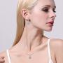 EVER FAITH 925 Sterling Silver CZ Elegant Knot Teardrop Pendant Necklace Earrings Bracelet Set Clear
