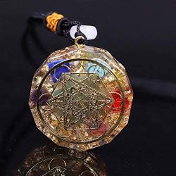 Loypi Chakra Orgonite Energy Crystal Pendant Resin Jewelry Handcraft Pendant Gathering Wealth Brings Good Luck Woman Necklace