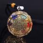 Loypi Chakra Orgonite Energy Crystal Pendant Resin Jewelry Handcraft Pendant Gathering Wealth Brings Good Luck Woman Necklace