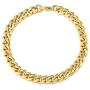 Trendsmax 7mm Mens Women Chain Gold Silver Black Stainless Steel Curb Cuban Link Chain Bracelet 7-11inch