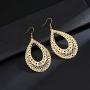 Drop Dangle Earrings Rose Gold or Silver Metal Filigree Teardrop Earrings Jewelry Gift for Women Teen Girls