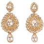 Touchstone Indian Bollywood curved fish Austrian crystals jewelry earrings for women