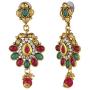 Efulgenz Indian Bollywood Traditional 14 K Gold Plated Kundan Pearl Wedding Choker Necklace Earrings Maangtikka Jewelry Set