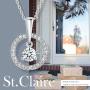 St.Claire 18K Gold Plated Swarovski Necklace for Women Round Halo Pendant Crystals Necklace Best Jewelry Gifts for Womens Girls Mothers Day Birthday Wedding Anniversary