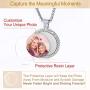 Custom4U Picture Necklace Personalized for Men or Women - Photo Necklace Customized with Chain 22”- DIY Memorial Necklace with Pictures Hip Hop Jewelry for Him Man Boys