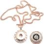 Pizazz Studios Rose Gold Snap Charm Necklace