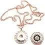 Pizazz Studios Rose Gold Snap Charm Necklace Pizazz Studios Rose Gold Snap Charm Necklace