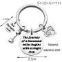 ENSIANTH PT Keychain Physical Therapist Keychain Motivational Gift The Journey of A Thousand Miles Gift