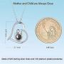 EleShow Mom Necklace-Mother and Child I Love You Necklace 100 Languages Love Heart Pendant, Mothers Day Jewelry Gifts for Mom