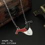 4 Pieces Suicide Squads Necklace Silver Enamel Clown Baseball Joker Harley Quinn Cosplay Necklaces Pendants For Boys Kids