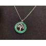 DMOMSA Elegant gem Green Tree of Life Pendant Lucky Necklace Charm Jewelry Suitable for Womens Birthday Gifts, Valentines Day, Mothers Day