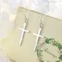 S925 Sterling Silver Jewelry Classic Cross Hoop Dangle Stud Earrings S925 Sterling Silver Jewelry Classic Cross Hoop Dangle Stud Earrings