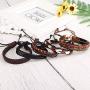 Finrezio 24 Pcs Braided Bracelet Set Men Women Handmade Jewelry String Beads Leather Wristbands Boho Ethnic Tribal Linen Hemp Cords Wrap Bracelets