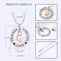zeqingjw Heart Urn Necklace Cremation Jewelry for Ashes Stainless Steel Circle of Life Engraved Forever Best Friend Memorial Ashes Jewelry