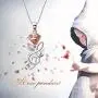 Sterling Silver Rose Flower Necklace,Earrings,Rose Gold I Love You Forever Rose Heart Jewelry Gifts for Women Her