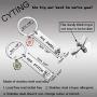 CYTING Her Stitch His Angel Keychain Set With Hibiscus Flower Charm Hawaiian Jewelry Gift For Couples Family Best Friends