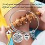 BAUNA Massage Therapist Gifts Therapist Appreciation Gifts A Truly Great Massage Therapist Is Hard to Find and Impossible to Replace Bangle Bracelet LMT Graduation Gift