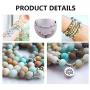 ZHEPIN 8MM 108 Mala Beads Charm Bracelet for Men Women Yoga Bracelet Necklace