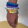 BodyJ4You Disco Balls Bracelet Beaded Pave Crystals Adjustable Wrist Unisex Style Iced Out Jewelry
