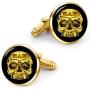 Kooer Vintage Gold Sugar Skull Cufflinks Handmade Gold Skull Cuff Links Wedding Jewelry Gift for Men