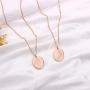 MONOOC Birth Flower Necklace, 14K Rose Gold Plated Oval Birth Month Floral Necklace Minimalist Dainty Birthflower Charm Necklace Jewelry Personalized Birthday Bridesmaid Gifts for Her