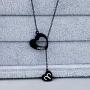 Gold Rose Y Necklaces 12 Zodiac Sign Necklace Black Constellation Jewelry Gift for Women Girls Astrology Sign Symbol Necklaces