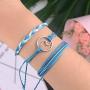 SUNSH 3PCS Handmade Braided Woven Anklet Bracelets for Women Teen Girls Couple Best Friends Wave Hippie Boho Beach Surf Friendship Adjustable Wax String Jewelry Boyfriend Girlfriend Friendship Gifts