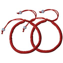 Skyflying 2PCS Cotton Red Line Lucky Love Chain Kabbalah Adjustable Bracelet Ankle Chain Protection Faith Unisex