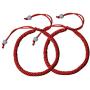 Skyflying 2PCS Cotton Red Line Lucky Love Chain Kabbalah Adjustable Bracelet Ankle Chain Protection Faith Unisex