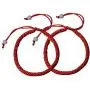 Skyflying 2PCS Cotton Red Line Lucky Love Chain Kabbalah Adjustable Bracelet Ankle Chain Protection Faith Unisex