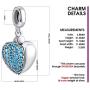 NINGAN “I Love You” Heart Pendant Love Charm 925 Sterling Silver Dangle Charms Compatible with Major European Bracelets & Necklaces