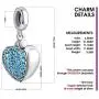 NINGAN “I Love You” Heart Pendant Love Charm 925 Sterling Silver Dangle Charms Compatible with Major European Bracelets & Necklaces